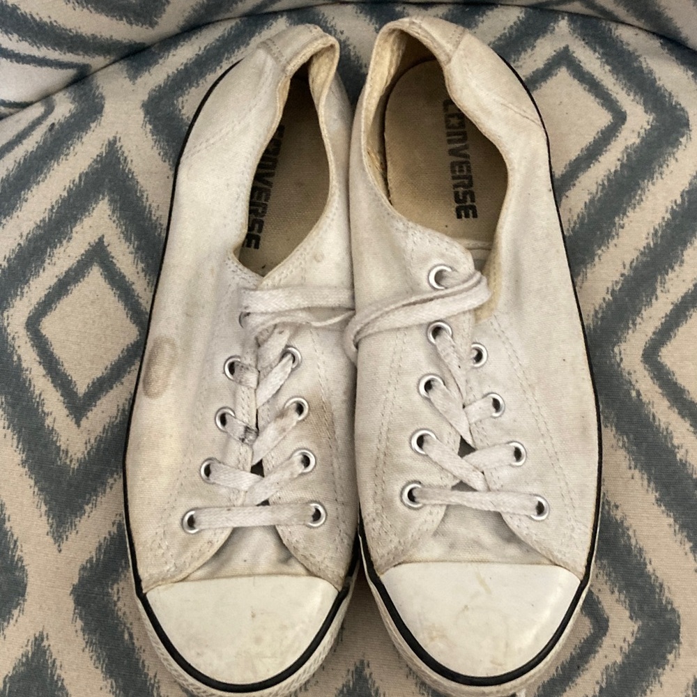 Converse Off-White Canvas Sneakers 8